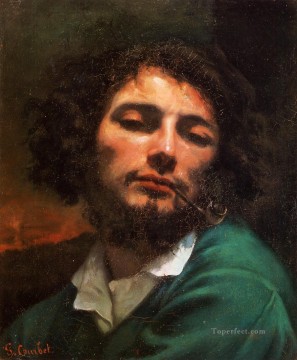 芸術家の肖像 別名パイプを持つ男の写実主義画家ギュスターヴ・クールベ Oil Paintings